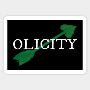 Olicity - Green Heart Arrow Sticker